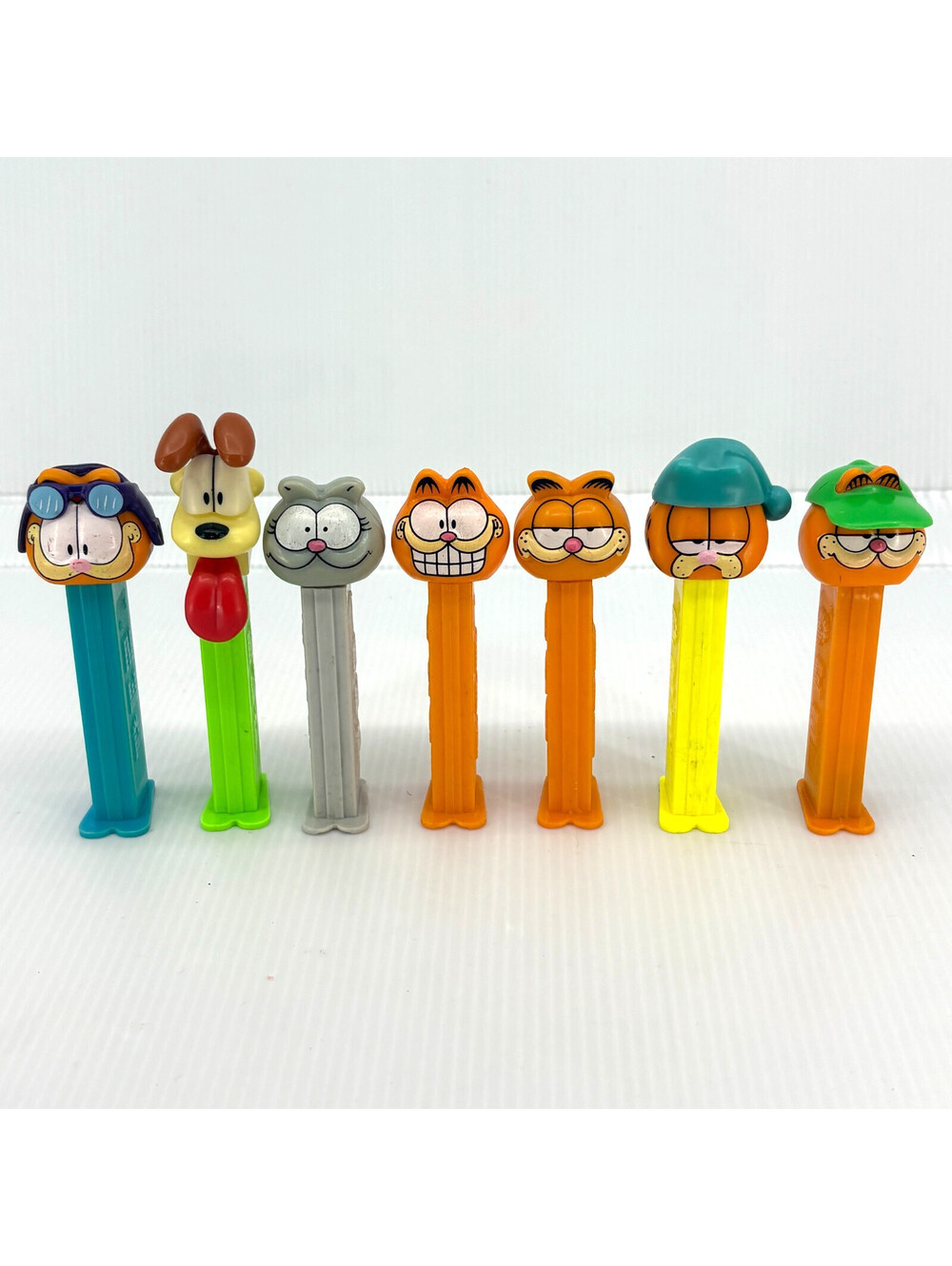PEZ Garfield Odie Candy Dispenser Lot Of 7 Character Dispensers Loose